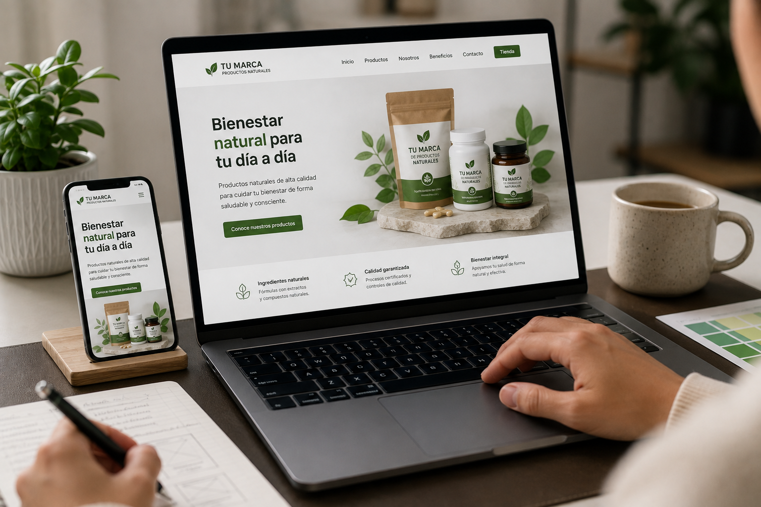 Desarrollo web para una marca de productos naturales